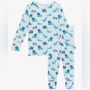 Posh Peanut Construction Cars 2 Piece Pajamas
